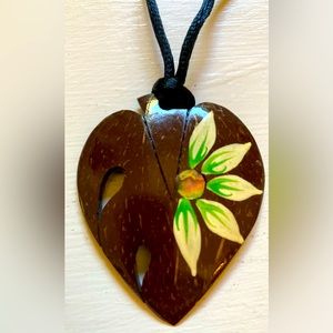 Hawaiian Wood Pendant on Silk Cord